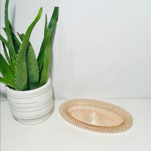 Vintage Peach Crystal Tray